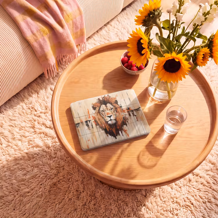 iPad hoes - Leeuwenkop - Lijnen - Crème — 2