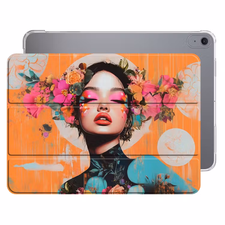 iPad hoes - Portret - Vrouw - Abstract - Bloemen — 1