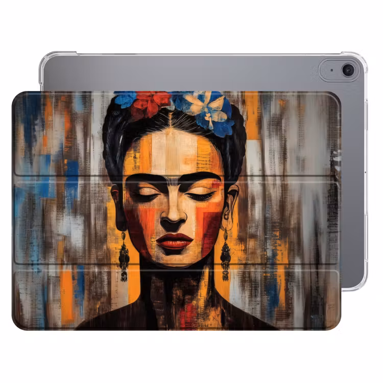 iPad hoes - Portret - Vrouw - Bloemen — 1