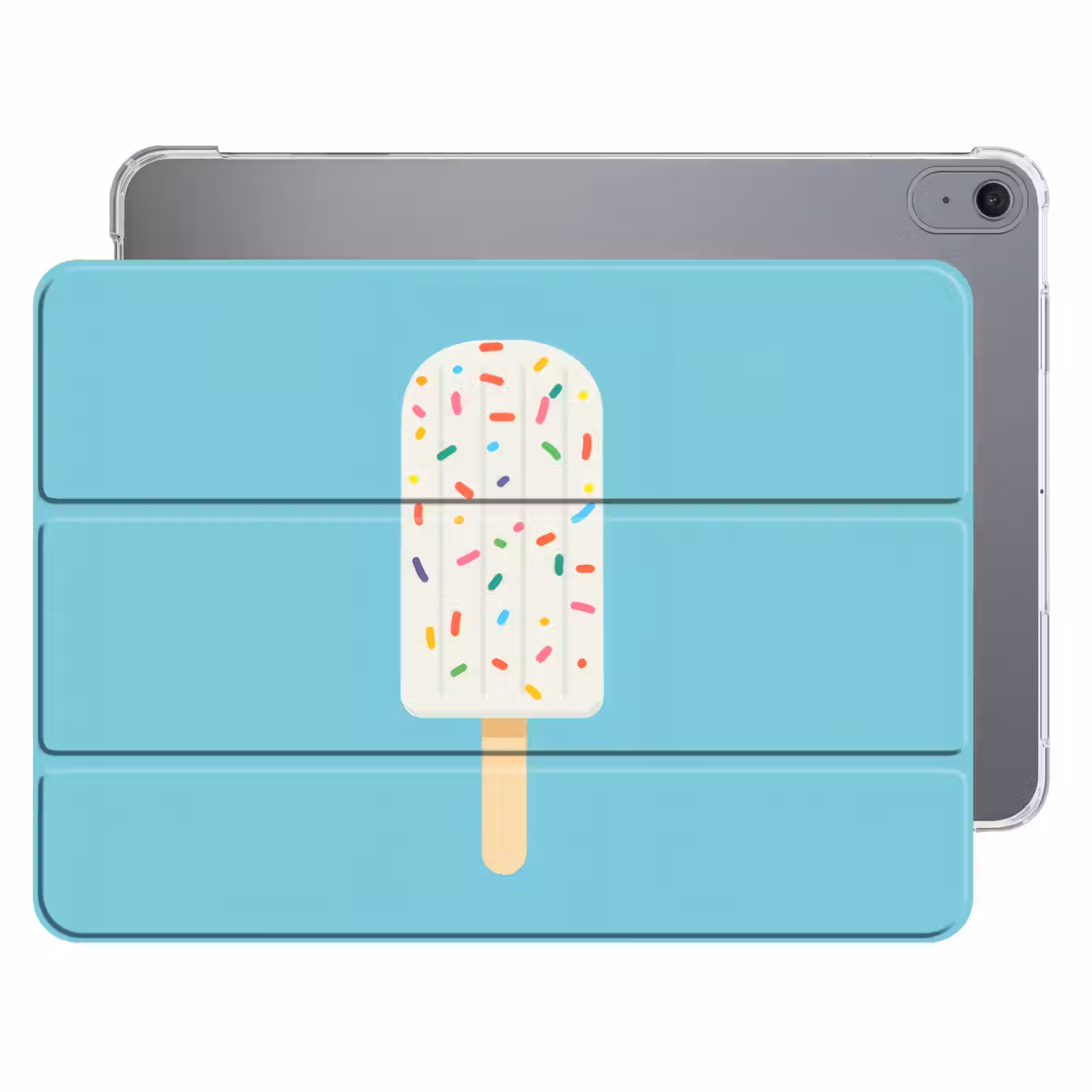 iPad hoes - Ijsje - Stokje - Sprinkles - Lichtblauw — 1