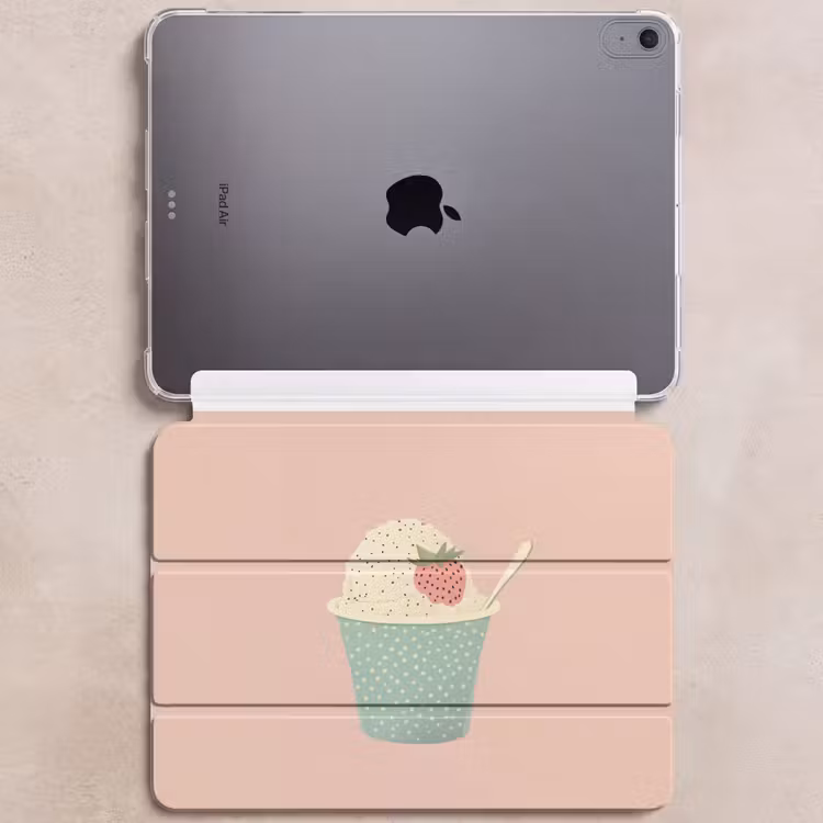 iPad hoes - Bakje - Ijs - Aardbei - Roze — 6