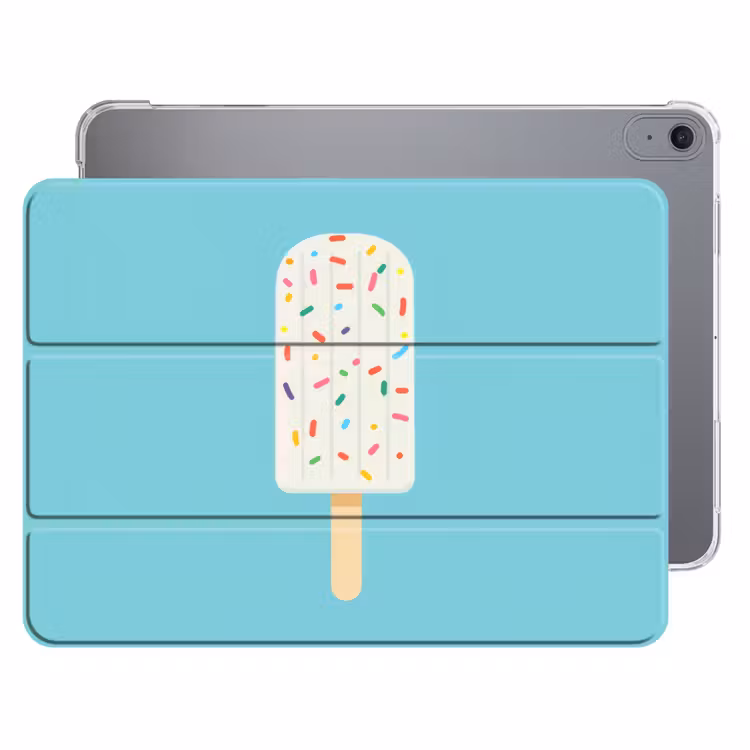 iPad hoes - Ijsje - Stokje - Sprinkles - Lichtblauw — 1