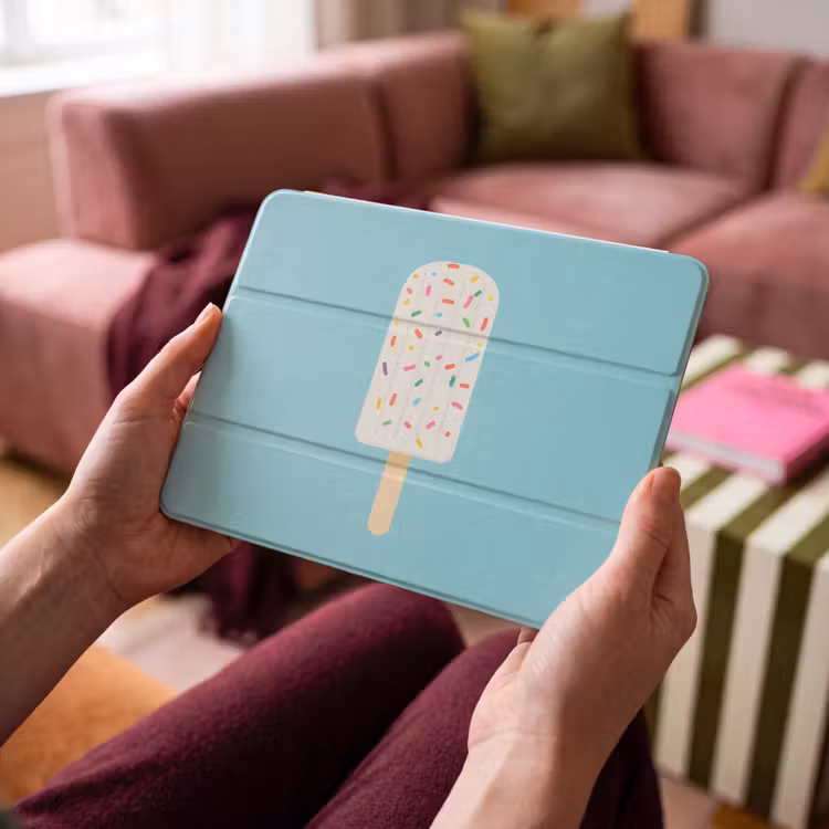 iPad hoes - Ijsje - Stokje - Sprinkles - Lichtblauw — 4