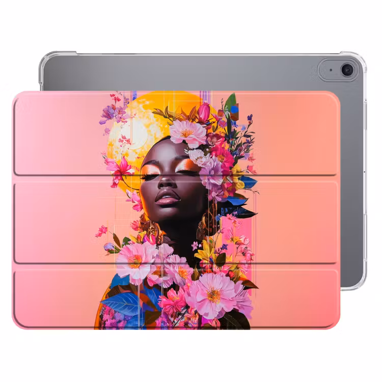 iPad hoes - Kleurrijk - Bloemen - Vrouw - Zon — 1