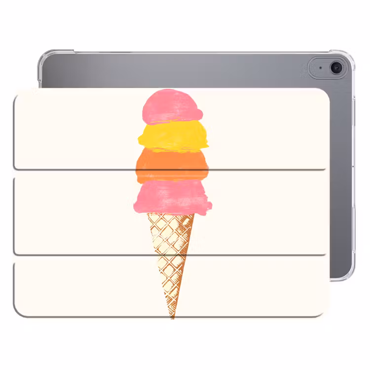 iPad hoes - Schepijs - Hoorntje - Illustratie - Minimalistisch — 1