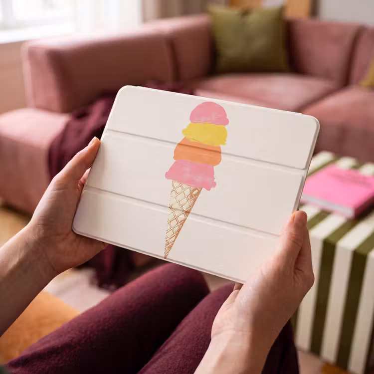iPad hoes - Schepijs - Hoorntje - Illustratie - Minimalistisch — 4