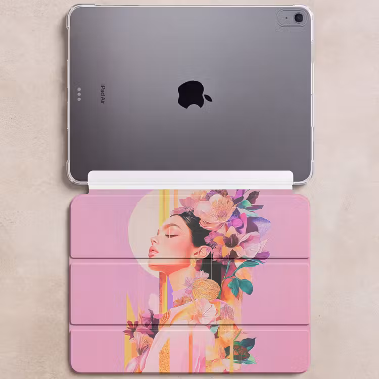 iPad hoes - Vrouw - Bloemen - Paars - Abstract — 6