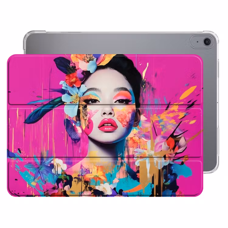 iPad hoes - Vrouw - Portret - Abstract - Paars — 1