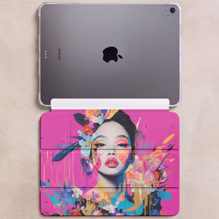 iPad hoes - Vrouw - Portret - Abstract - Paars — 6