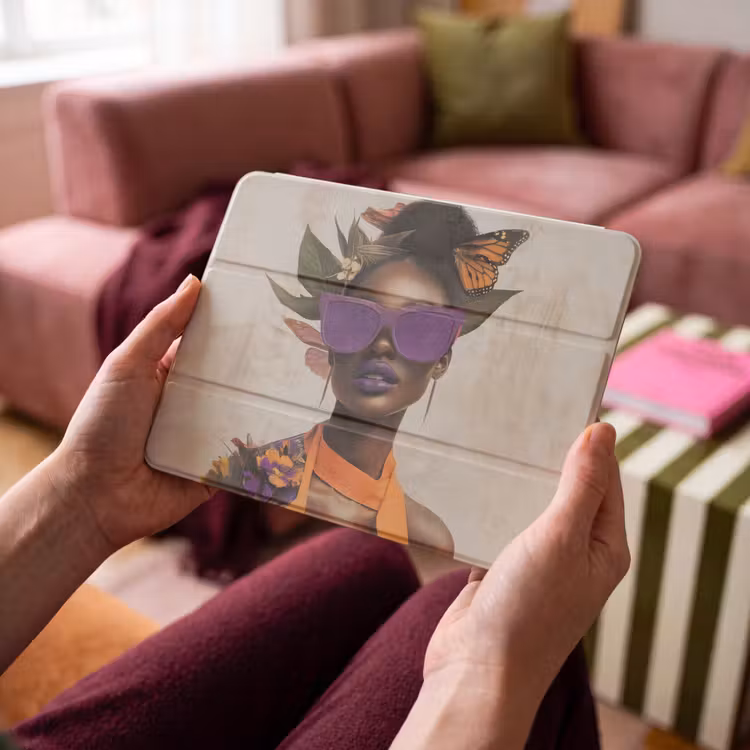 iPad hoes - Vrouw - Zonnebril - Vlinder - Bloemen — 4