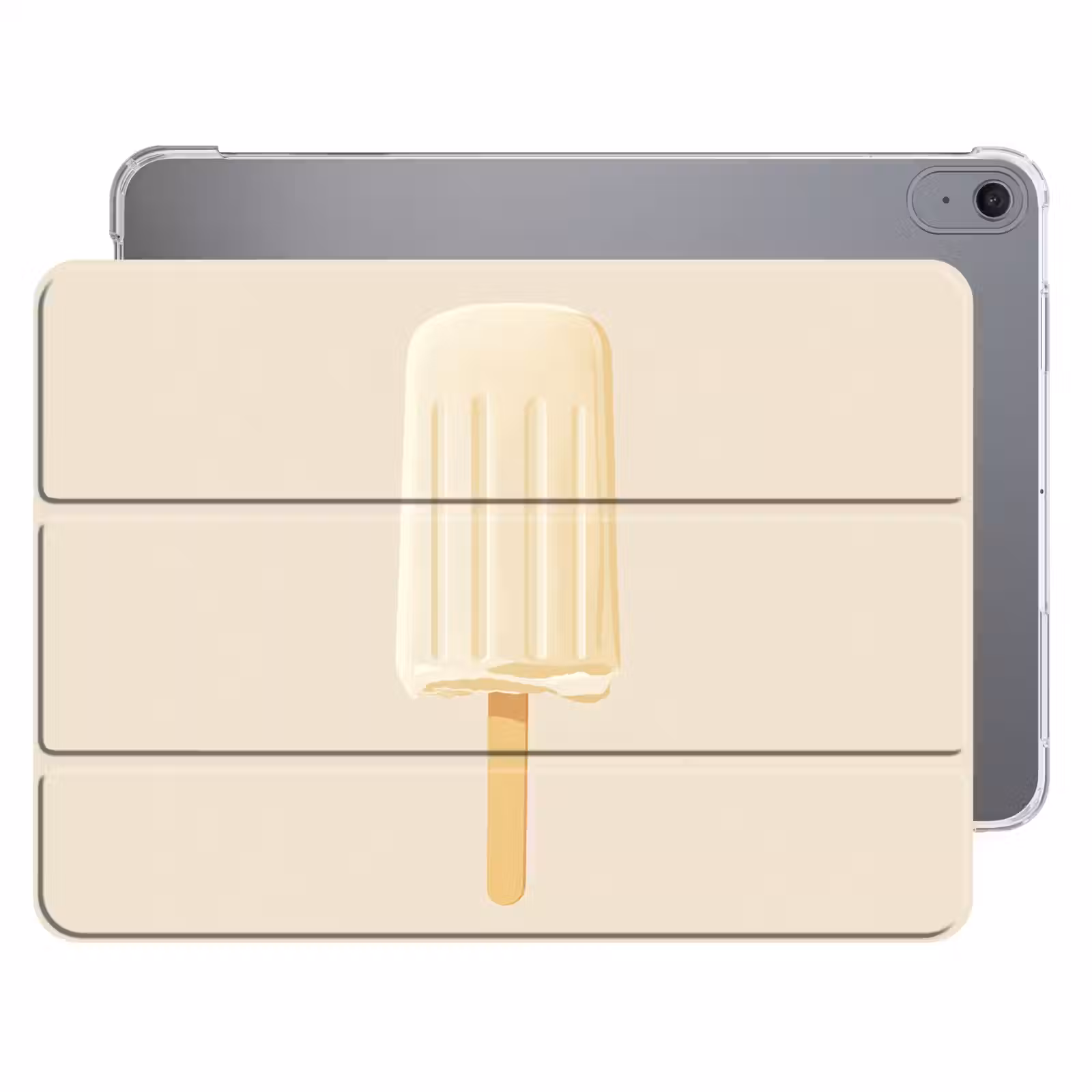 iPad hoes - Minimalistisch - Waterijsje - Stokje - Beige — 1