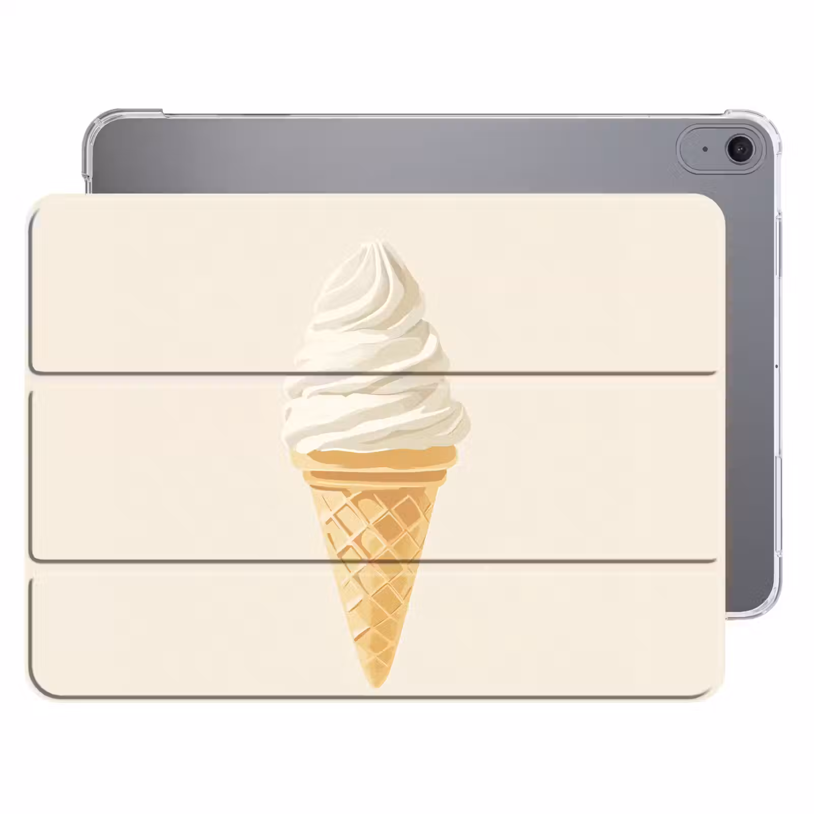 iPad hoes - Softijs - Hoorntje - Wit — 1