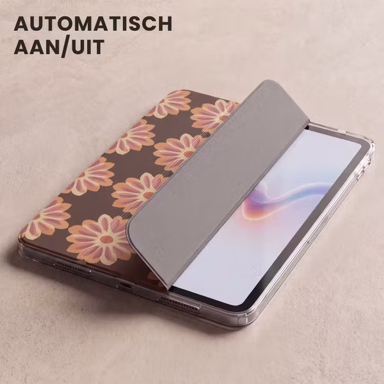 iPad hoes - Bloemen - Patroon - Bruin — 5
