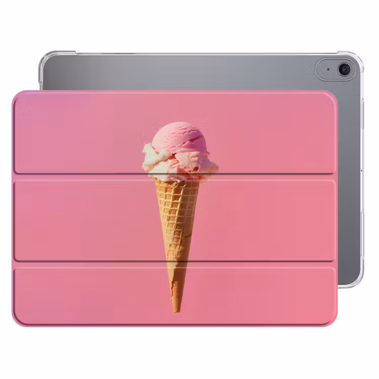 iPad hoes - Hoorntje - Schepijs - Roze — 1
