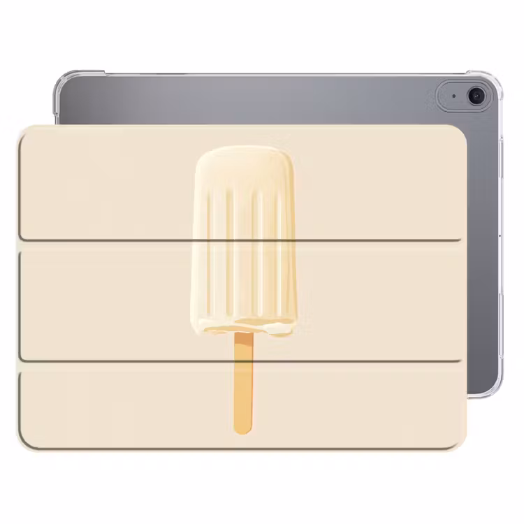 iPad hoes - Minimalistisch - Waterijsje - Stokje - Beige — 1