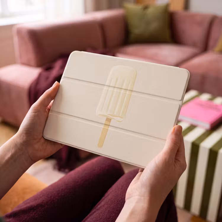 iPad hoes - Minimalistisch - Waterijsje - Stokje - Beige — 4