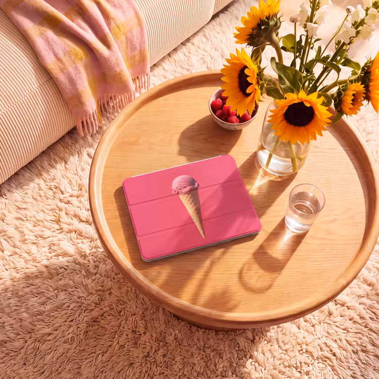 iPad hoes - Schepijs - Roze - Hoorntje — 2
