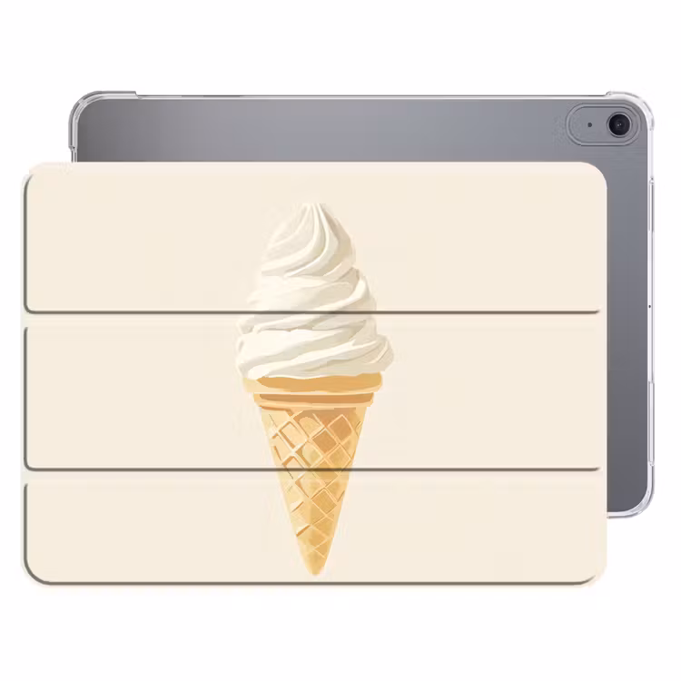 iPad hoes - Softijs - Hoorntje - Wit — 1