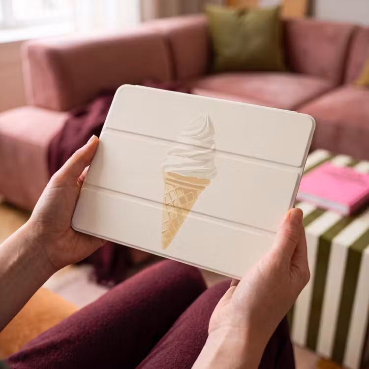 iPad hoes - Softijs - Hoorntje - Wit — 4