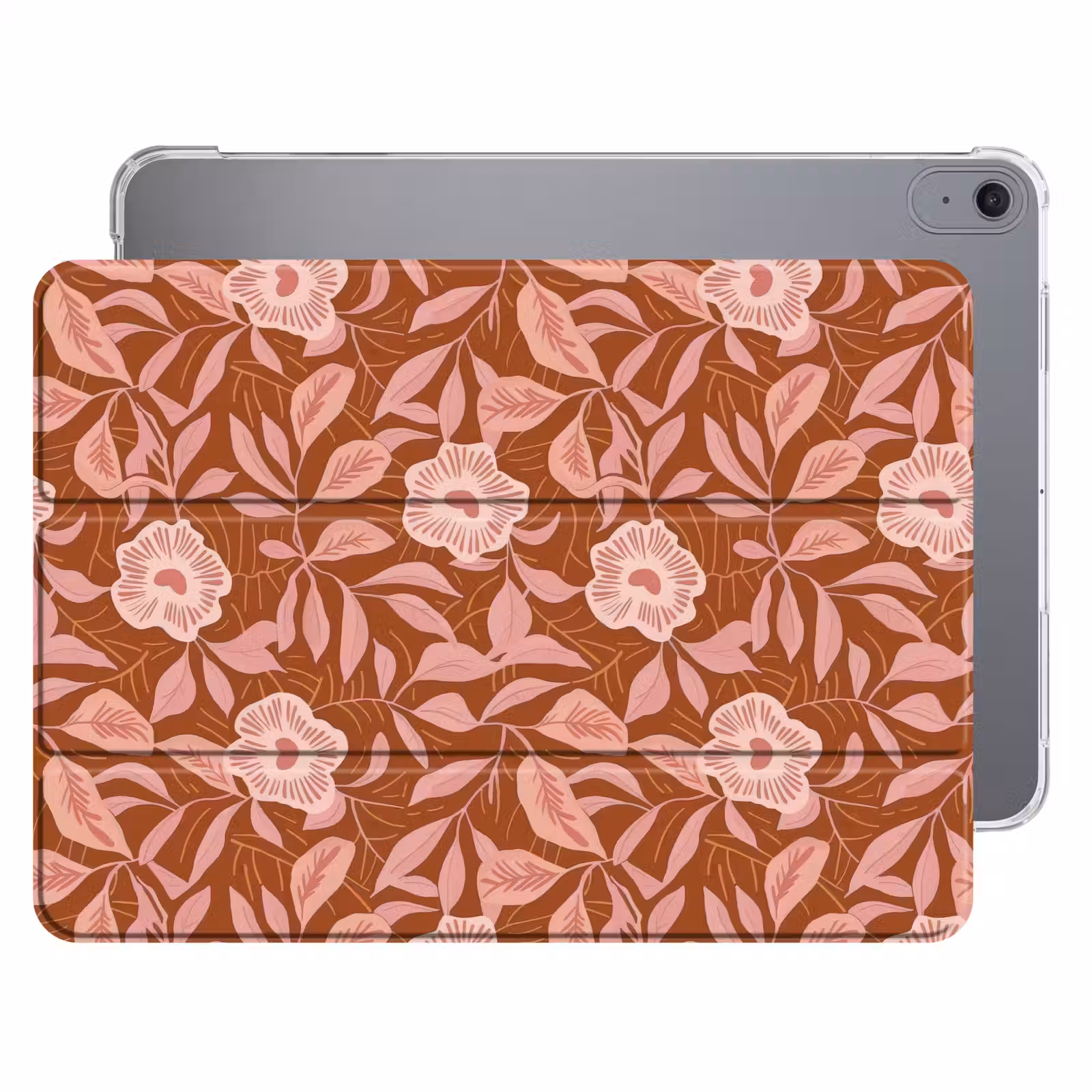 iPad hoes - Patroon - Bladeren - Terracotta — 1