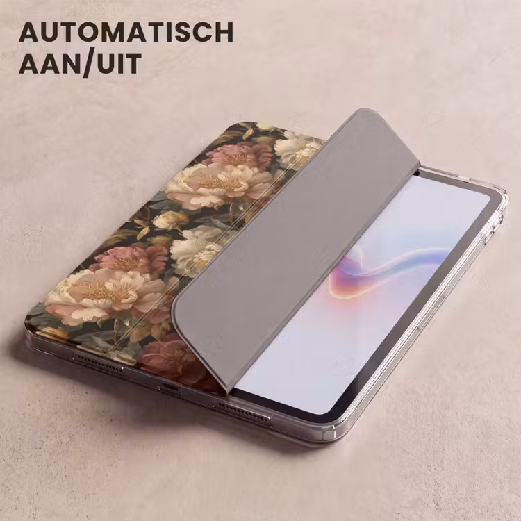 iPad hoes - Bloemen - Barok - Patroon - Roze - Crème — 5