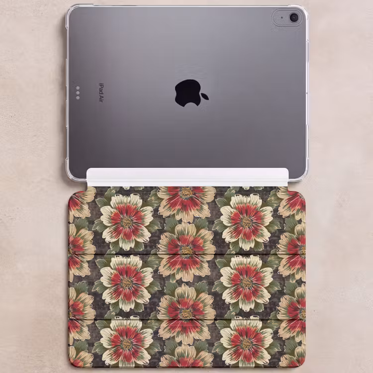 iPad hoes - Bloemen - Klassiek - Patroon - Rood — 6