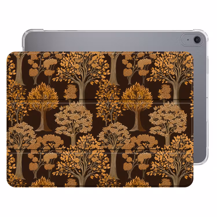 iPad hoes - Bomen - Patroon - Bruin — 1