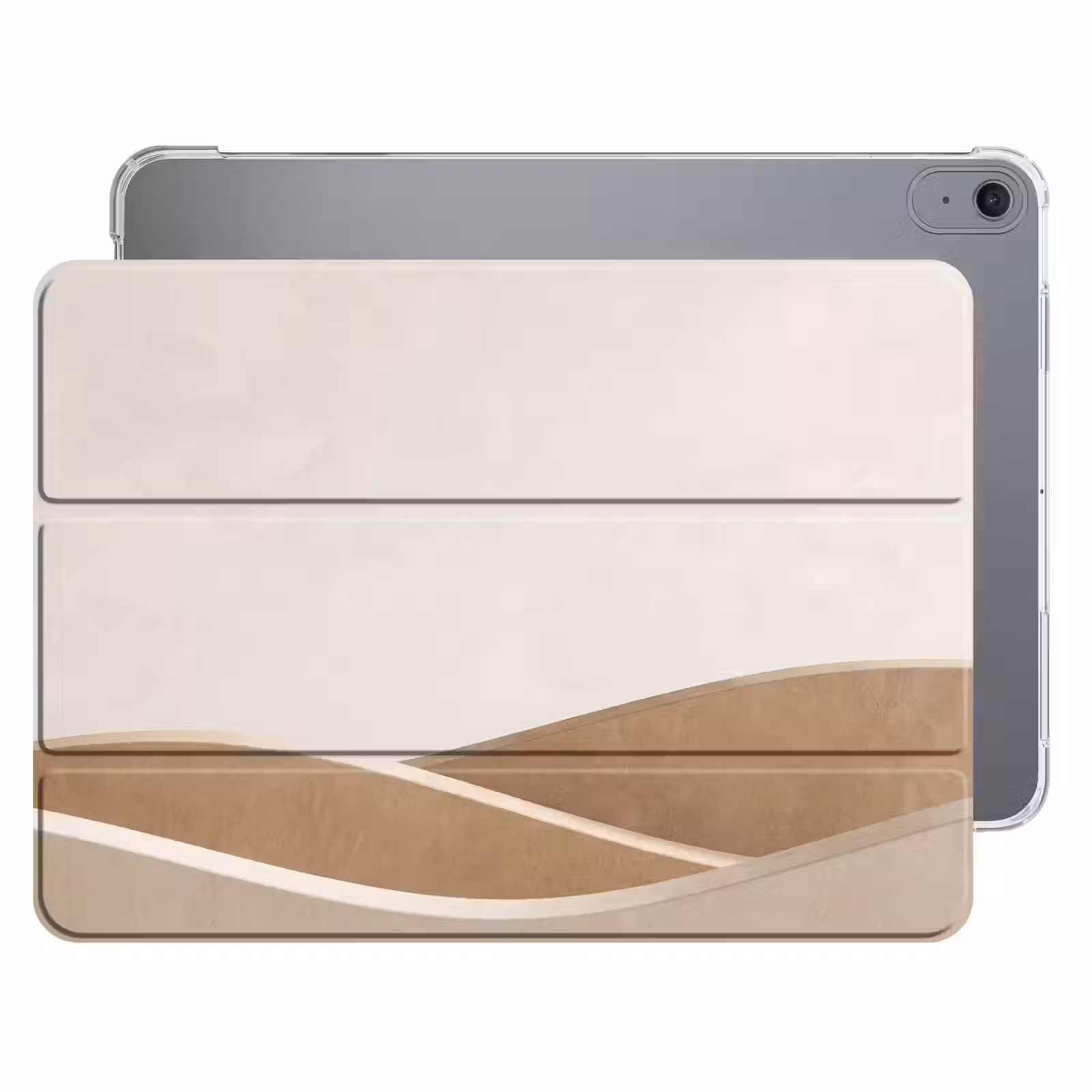 iPad hoes - Abstract - Golven - Modern - Beige — 1