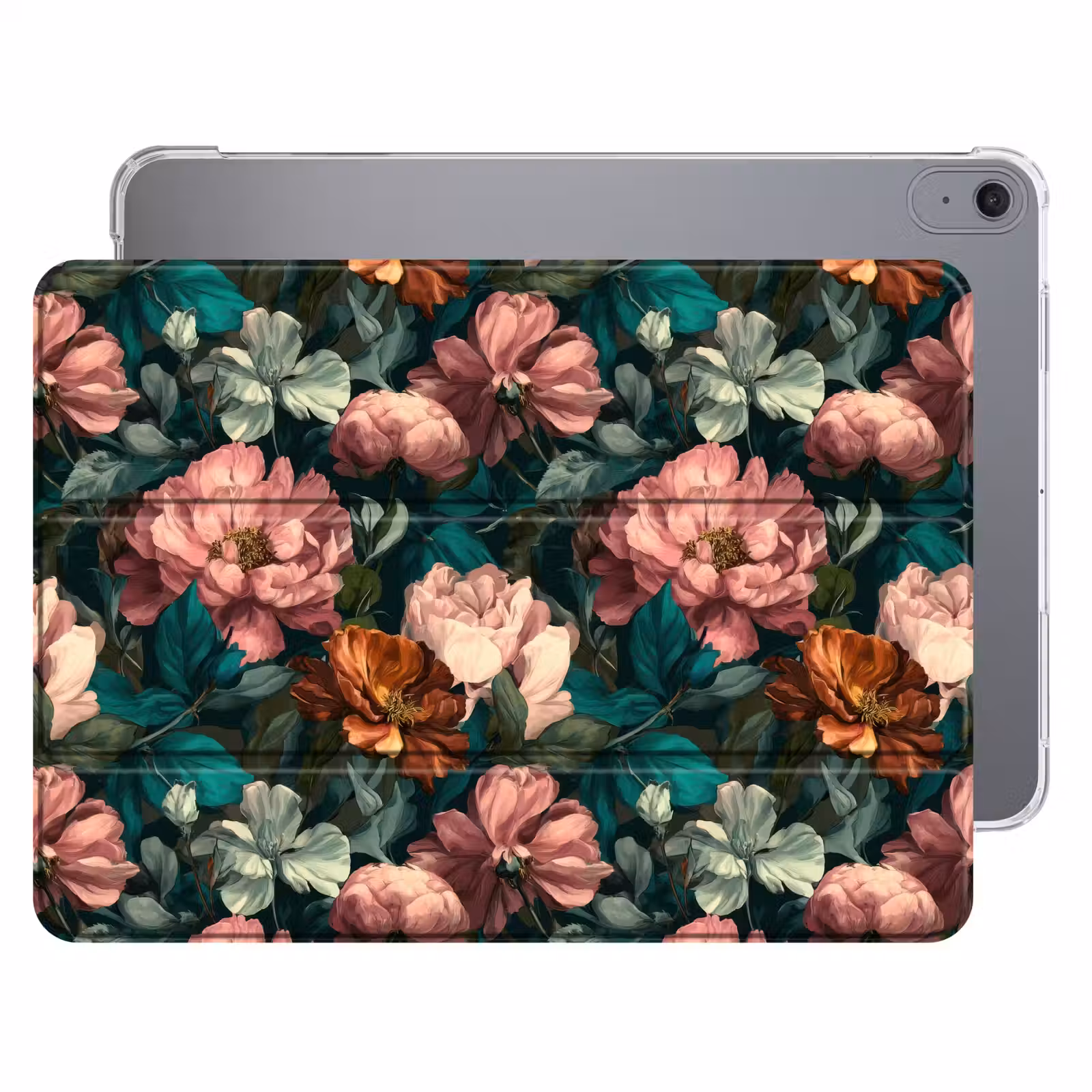 iPad hoes - Bloemen - Schilderachtig - Patroon - Roze — 1