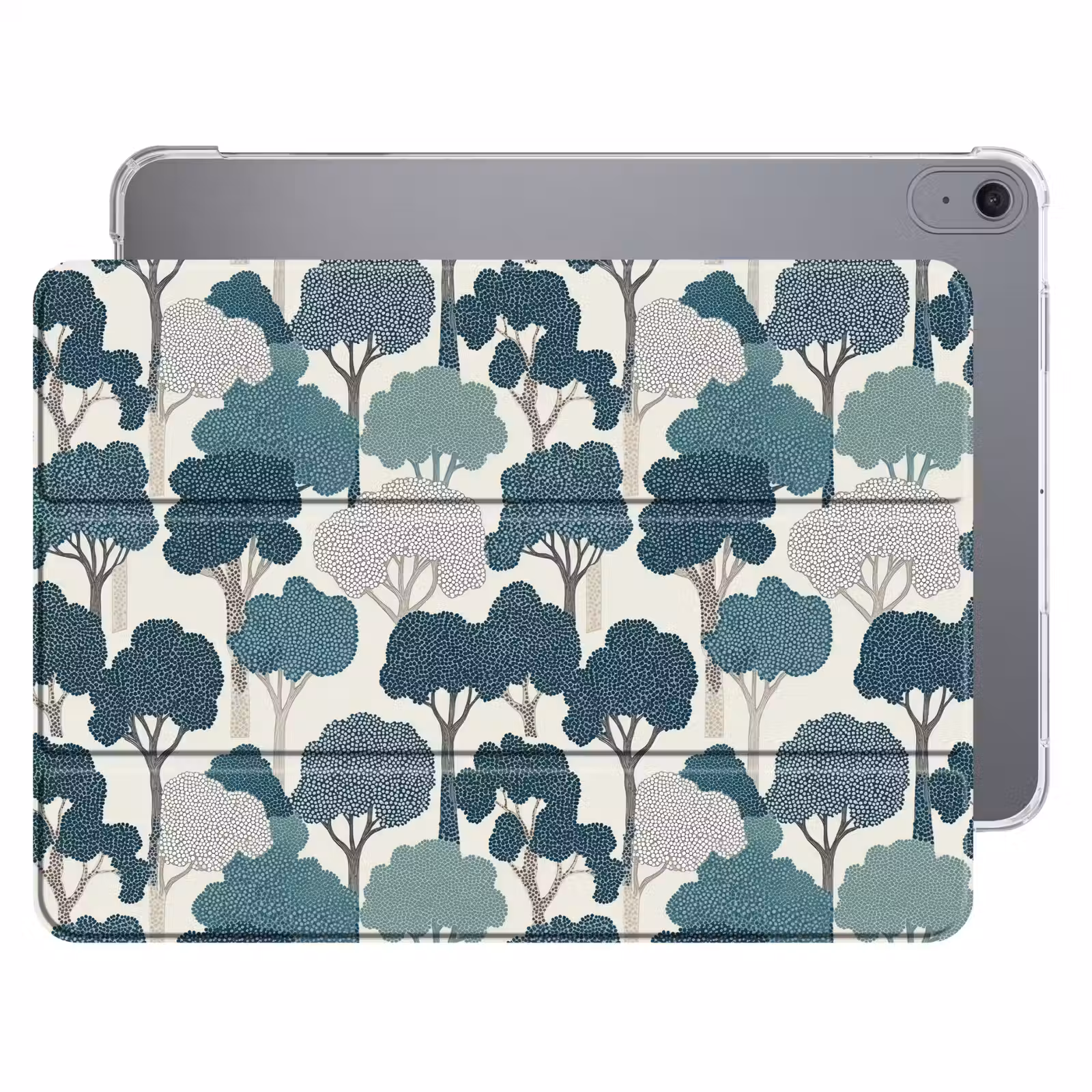 iPad hoes - Modern - Bomen - Bos - Patroon - Blauw — 1