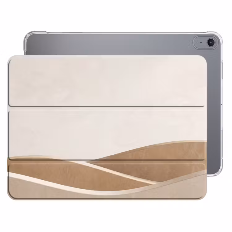 iPad hoes - Abstract - Golven - Modern - Beige — 1