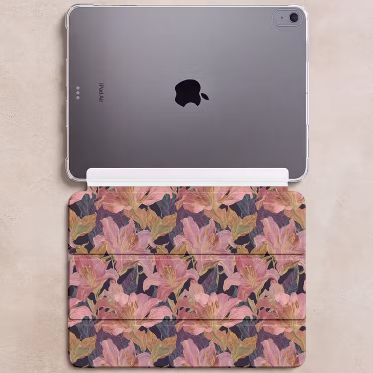 iPad hoes - Lelies - Patroon - Roze - Goud — 6