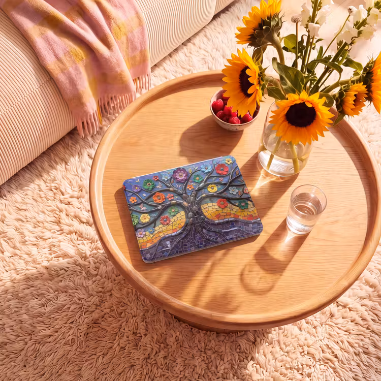 iPad hoes - Levensboom - Mozaïek - Bloemen - Kleurrijk - Vrolijk — 2