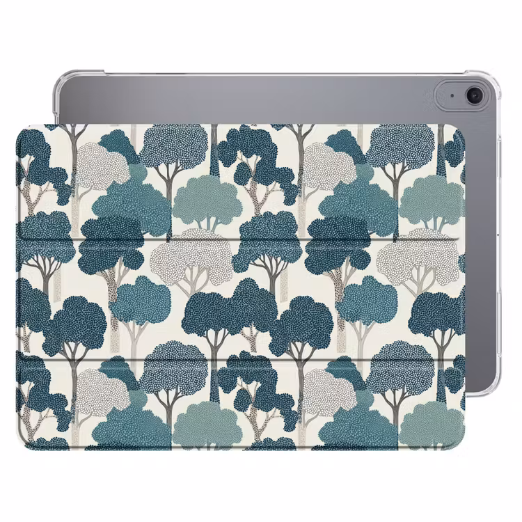 iPad hoes - Modern - Bomen - Bos - Patroon - Blauw — 1