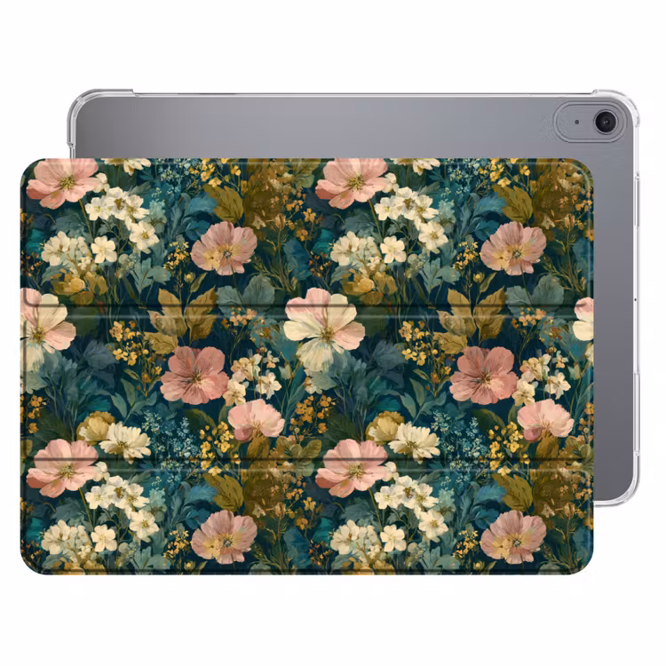iPad hoes - Wilde bloemen - Botanisch - Patroon - Roze - Romantisch — 1