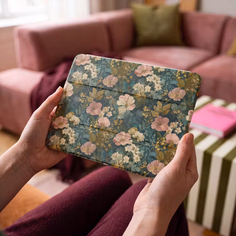 iPad hoes - Wilde bloemen - Botanisch - Patroon - Roze - Romantisch — 4