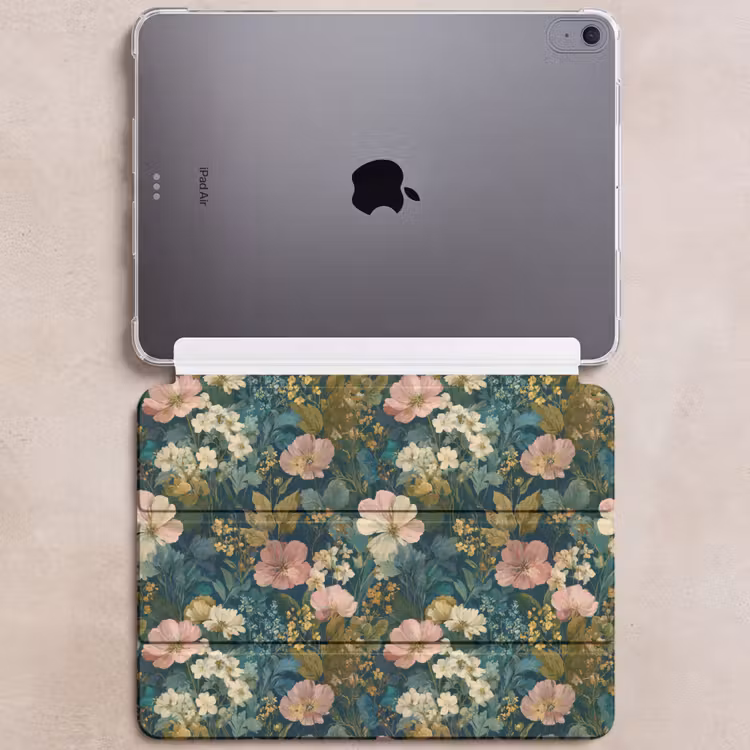 iPad hoes - Wilde bloemen - Botanisch - Patroon - Roze - Romantisch — 6