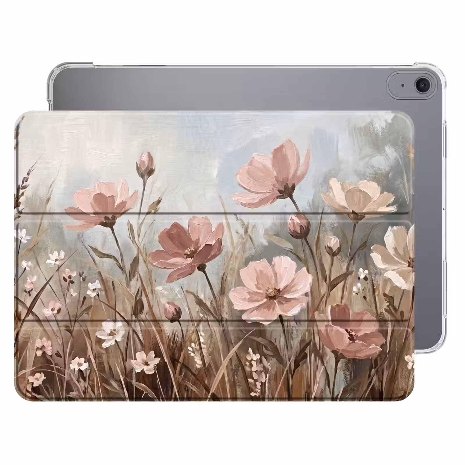 iPad hoes - Bloemen - Botanisch - Schilderij - Pastel - Rustiek — 1