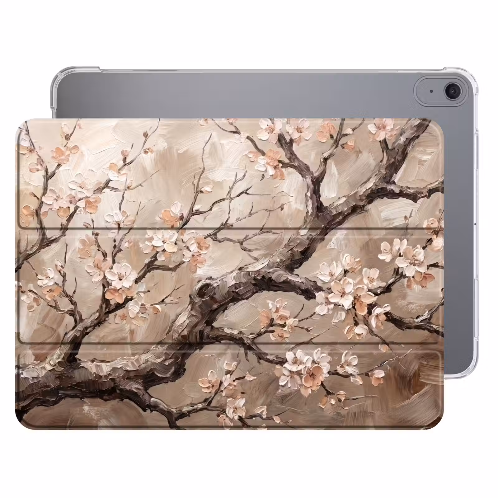 iPad hoes - Bloesem - Takken - Schilderij - Beige - Serene — 1