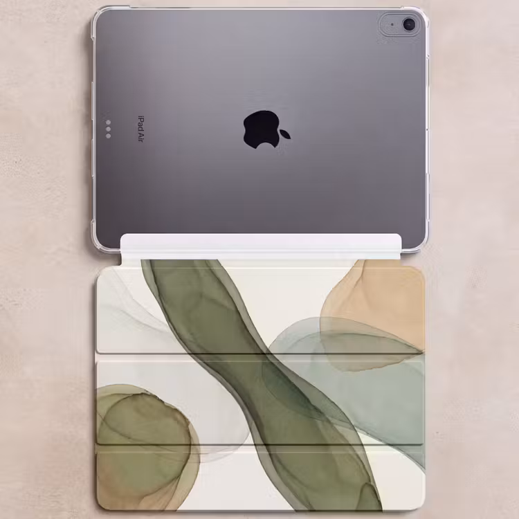 iPad hoes - Abstract - Vormen - Modern - Kunst - Groen - Bruin — 6