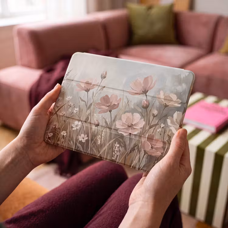 iPad hoes - Bloemen - Botanisch - Schilderij - Pastel - Rustiek — 4