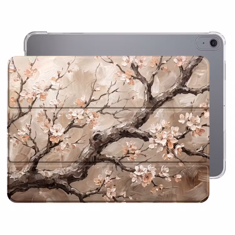 iPad hoes - Bloesem - Takken - Schilderij - Beige - Serene — 1