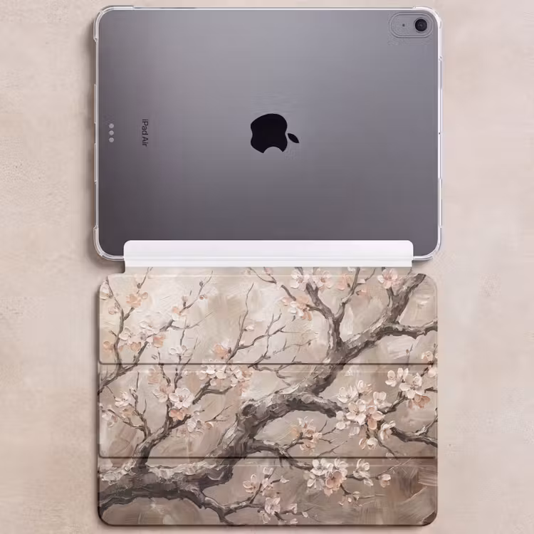 iPad hoes - Bloesem - Takken - Schilderij - Beige - Serene — 6