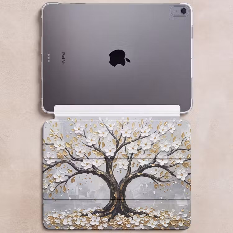 iPad hoes - Boom - Bloemen - Natuur - Abstract - Wit — 6