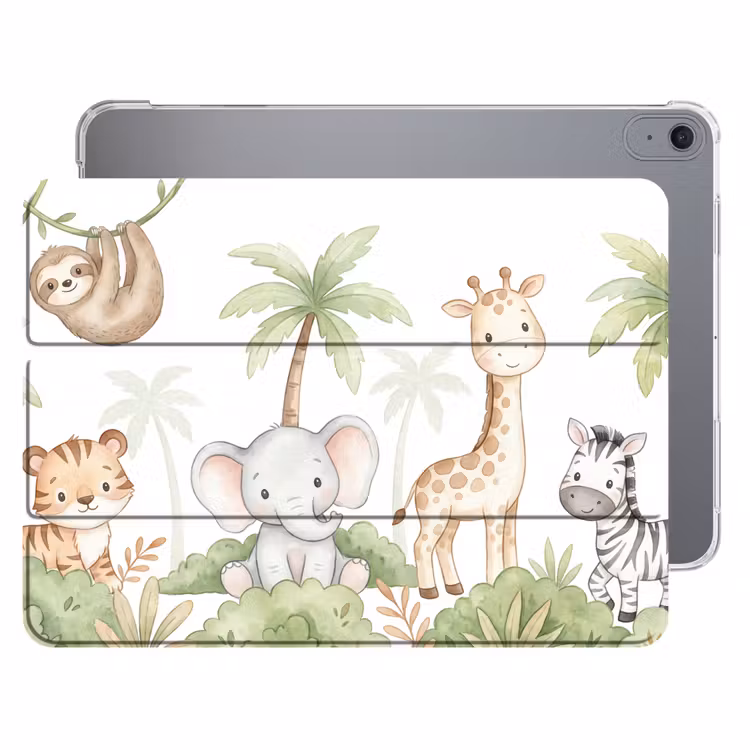 iPad hoes - Dieren - Jungle - Pastel — 1