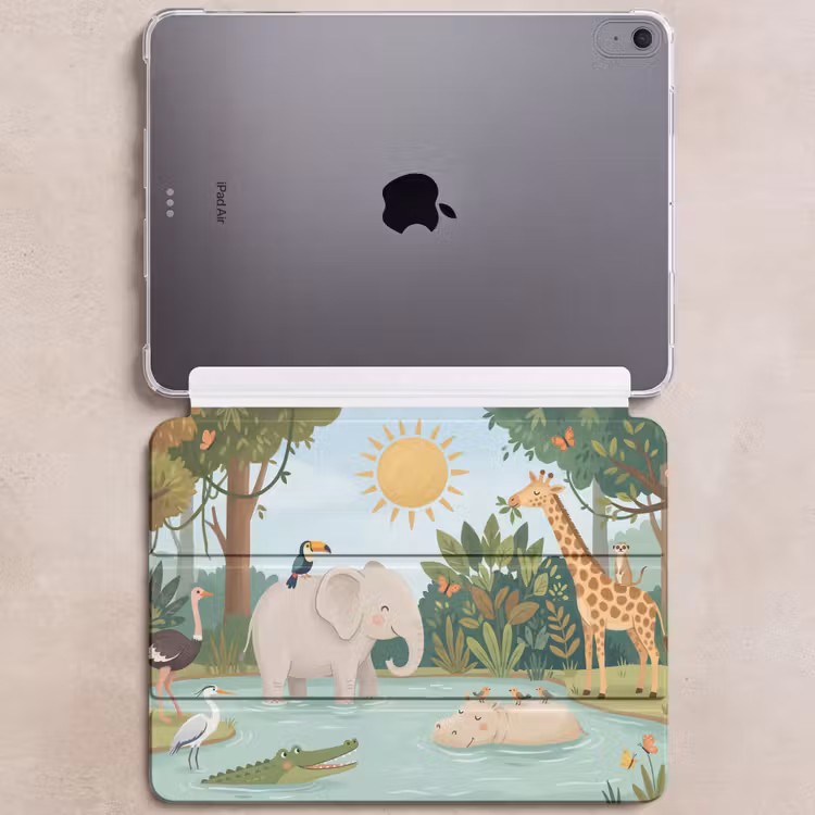 iPad hoes - Jungle - Oase - Dieren - Kleurrijk — 6
