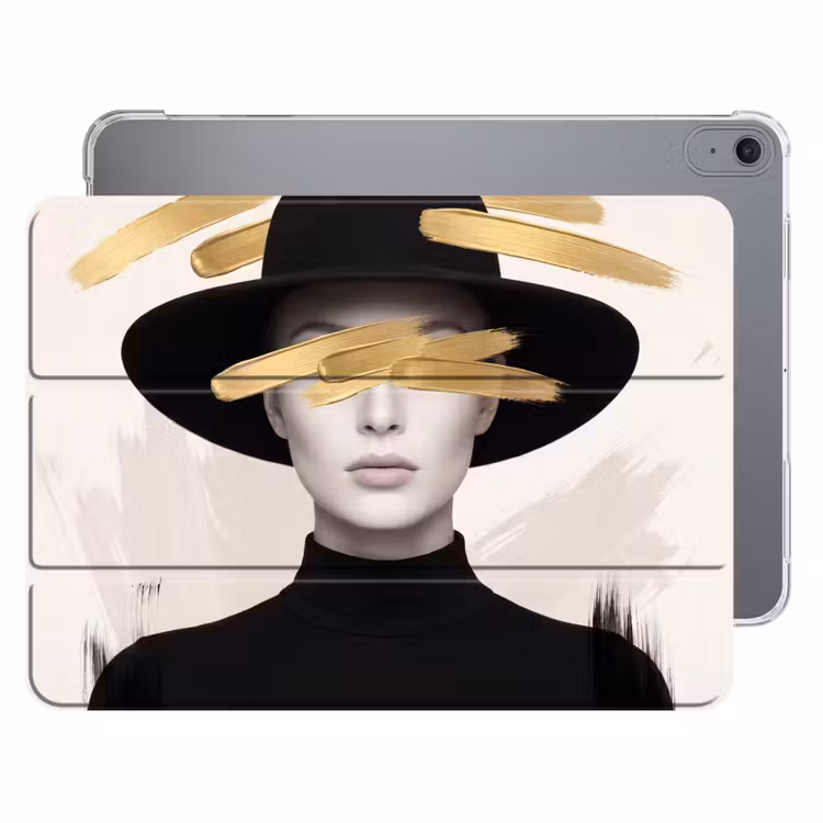 iPad hoes - Vrouw - Portret - Modern - Goud - Kunst — 1