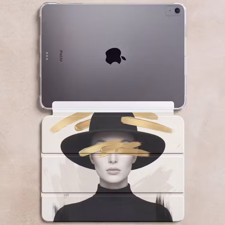 iPad hoes - Vrouw - Portret - Modern - Goud - Kunst — 6