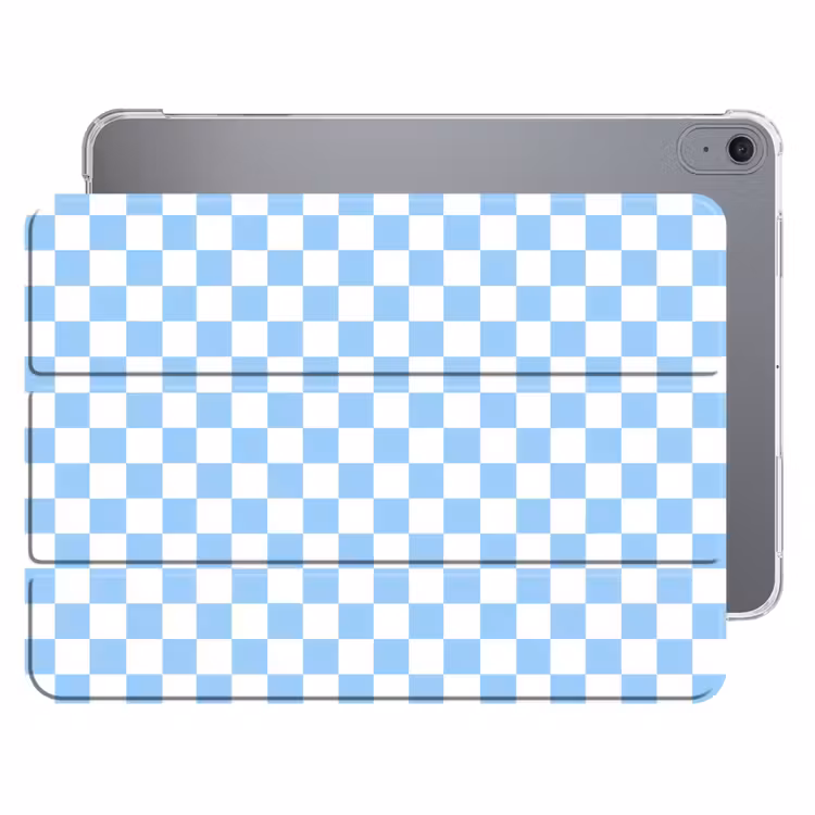 iPad hoes - Schaakbord - Klassiek - Blauw — 1
