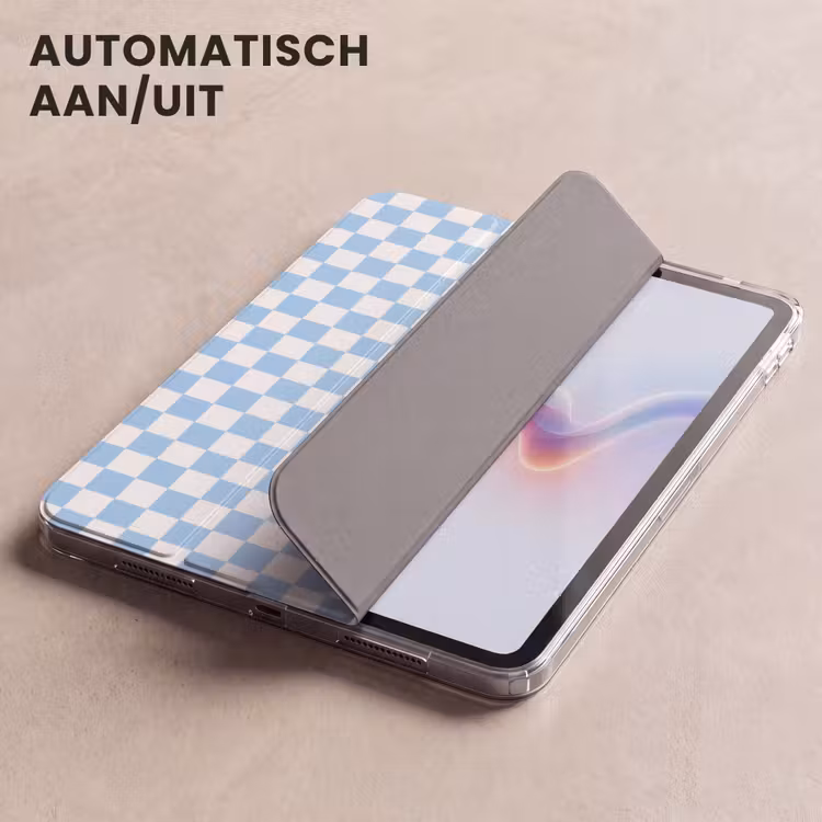 iPad hoes - Schaakbord - Klassiek - Blauw — 5